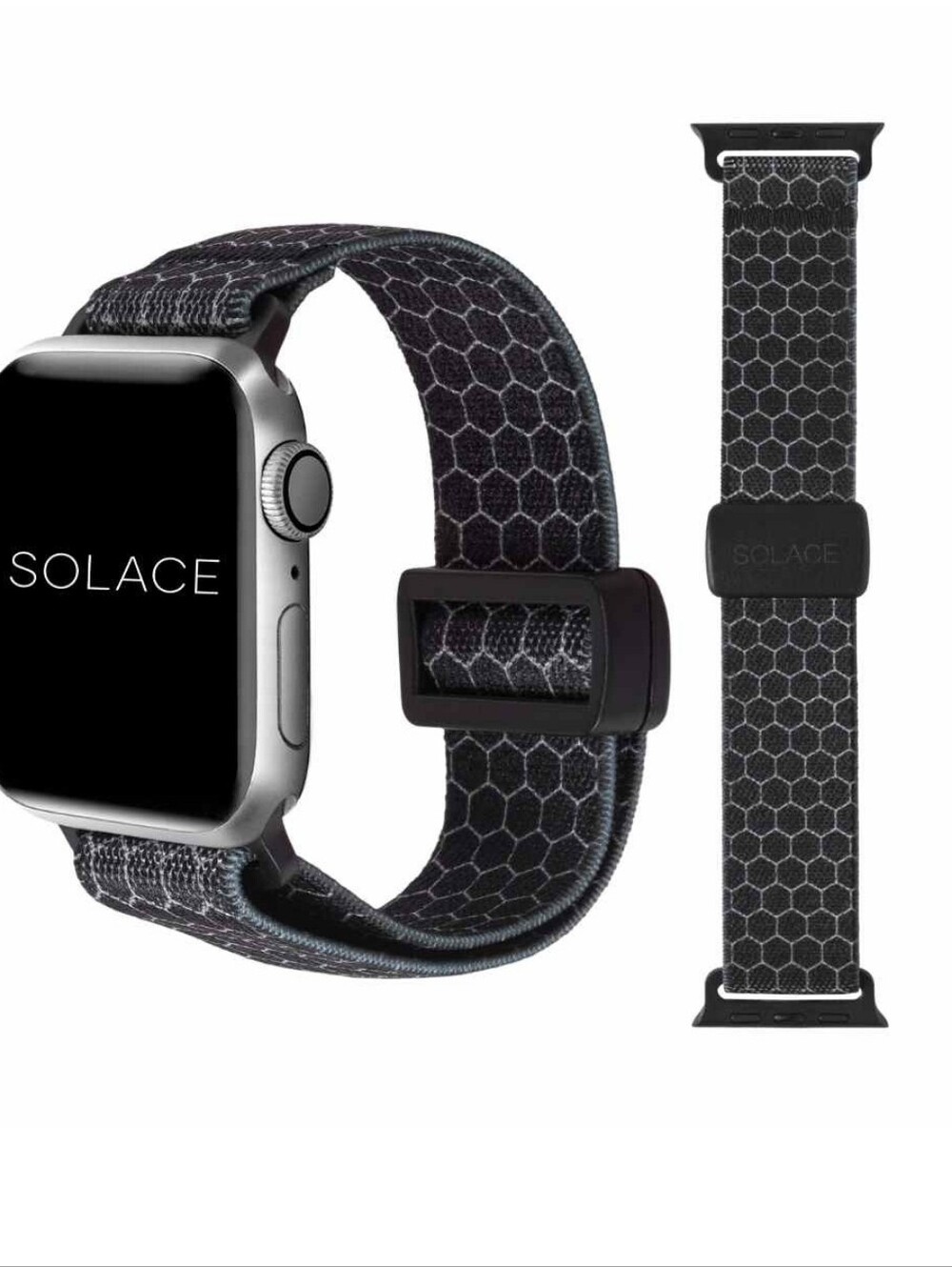 Solace Paladon Adapt Loop for Apple Smart Watch Band- Hex comb black